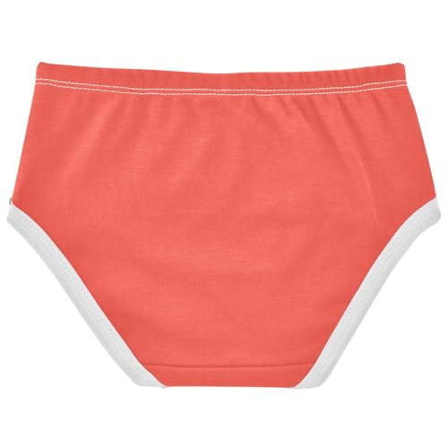 Joisal Cotton Girls Underwear Toddler Persimmon Pink Red Panties Little Girl Stylish Briefs Undies Kids 2t2