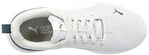 Image of PUMA Unisex Low-Top Sneaker, Nimbus Cloud White Varsity Green, 8 US Men