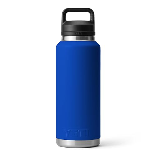 Image of YETI Rambler 46 oz Bottle, Leakproof, Vacuum Insulated, Stainless Steel with Chug Cap, Royal Blue