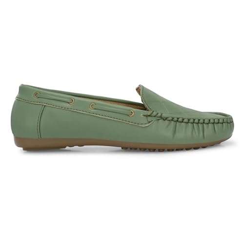 Image of Karaddi Women's Loafer | Lightweight Shoes for Women, Designed for All Seasons Loafers for Women Olive Size 9 UK ind