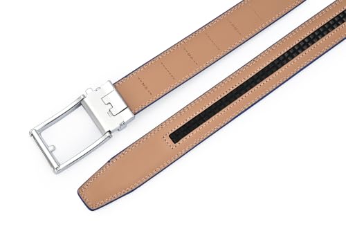 Image of Men's Belt, Ratchet Dress Casual Belt with Adjustable Automatic Buckle Trim to Fit