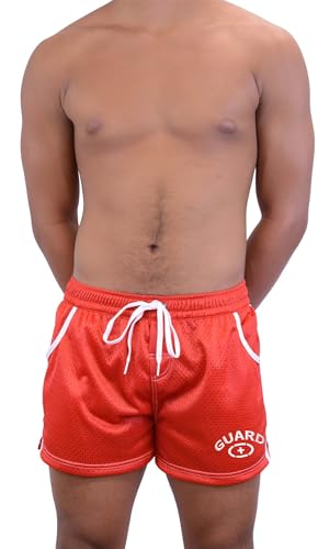 Adoretex Men's Guard Mesh Sports 3 Inches Water Swim Shorts with Liner