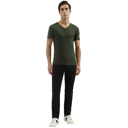 Image of UNITED COLORS OF BENETTON Men's Cotton Solid Regular Fit T-Shirt
