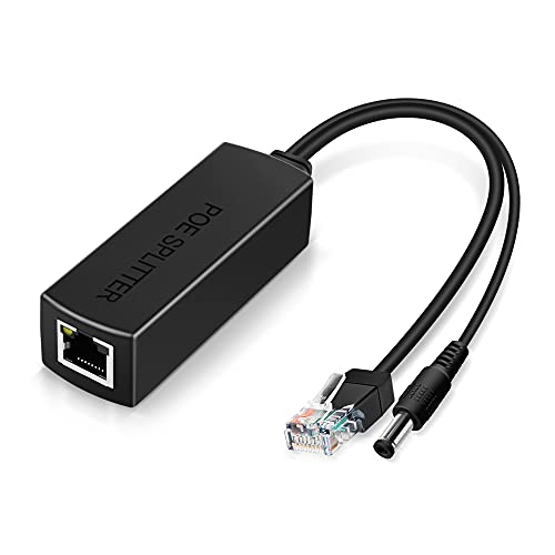 PwrON Active POE Splitter Adapter, 48V to 12V, IEEE 802.3af Compliant, 10/100Mbps up to 100 Meters for Surveillance Camera, Wireless Access Point and VoIP Phone