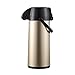 Karafka do kawy ze stali nierdzewnej, Podwójna ściana Izolowana termos Airpot z pompą, dużą wodą Dozownik do kawy i napojów, 24 godziny ciepła 48-godzinna retencja zimna (Size : Style 1-2.5L-Gold)