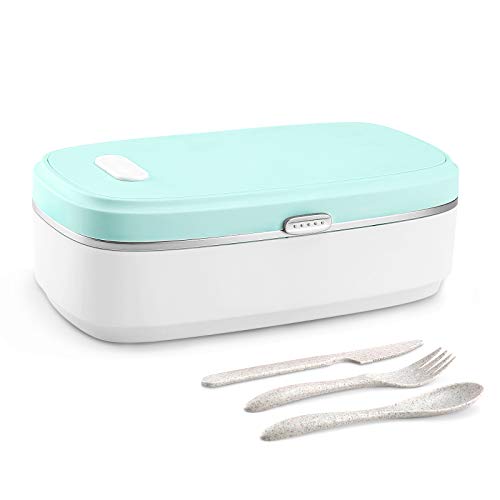 Timker Fiambrera Electrica 24v 12v 220v 3 In 1 Fiambrera Electrica Camion Coche y Trabajo Termo Comida,Fiambrera Calentador Comida Portatil Oficina 48 W, Cerámica 1L