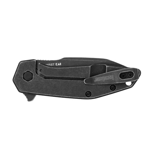 Image of Kershaw Gravel Pocket Knife, Black, 2.5 Inch Stainless Steel Reverse Tanto Partially Serrated Blade, EDC with Assisted Opening, Reversible Pocketclip, Everyday Carry Pocket Knife for Men and Women