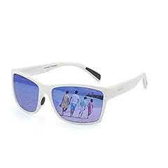 White Casual Frame Blue Revo Lens