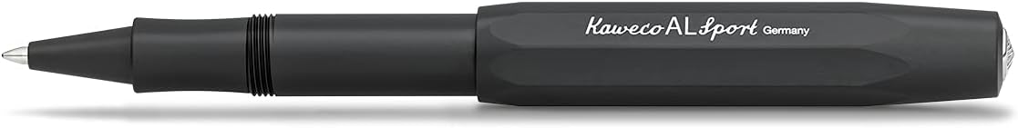 AL Sport Black Gel/Ballpoint Pen Including 0.7 mm Rollerball Pen Refill for Left-Handers and Right-Handers in Classic Design with Ceramic Ball I Gel Roller 13.5 cm