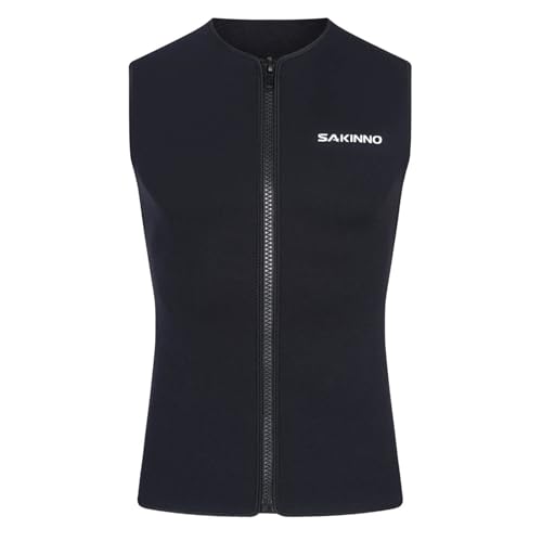Chaqueta Chaleco de Hombre 3mm Neopreno para Buceo y Deportes Acuáticos Sin Mangas con Cierre miniatura 1