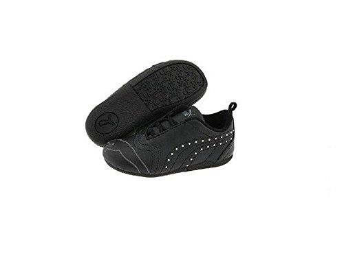 PUMA Shoes Sela Diamond Rhinestone Infant Toddler Black Sneakers (10 M US Toddler)