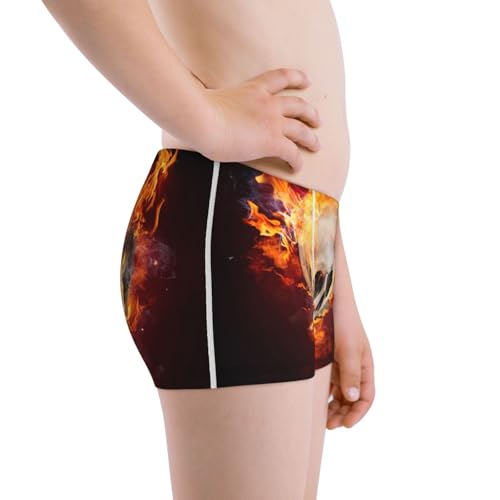 Boys' Cotton Boxer Brief Soft Underwear-Satanic Skull2