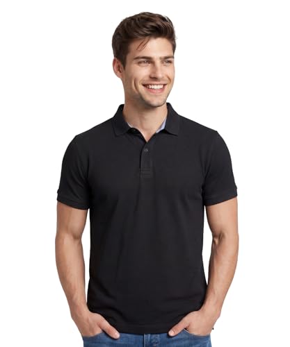 Image of AWG ALL WEATHER GEAR 100% Cotton Polo T Shirt for Men | Soft & Breathable Fabric | Regular Fit | Half Sleeve Polo Collar T Shirt | Casual & Office Wear | Comfortable & Durable Mens Polo T Shirt