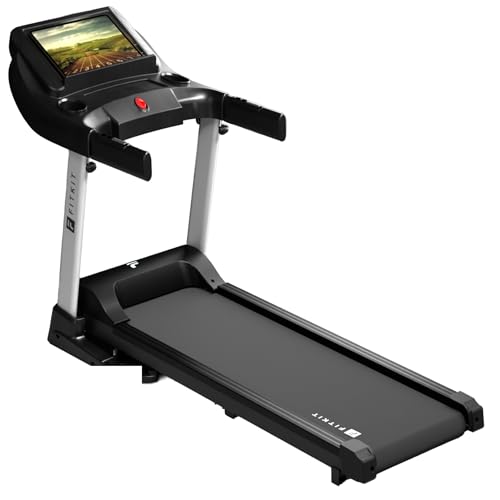 Image of Fitkit by Cult FT100 Smart Incline Motorised Treadmill | 4.5 HP BLDC Motor | 110kg Capacity | 15-Level Auto Incline & 12 km /hr Speed | Foldable & Easy-Move Wheels | Ideal for Home Use