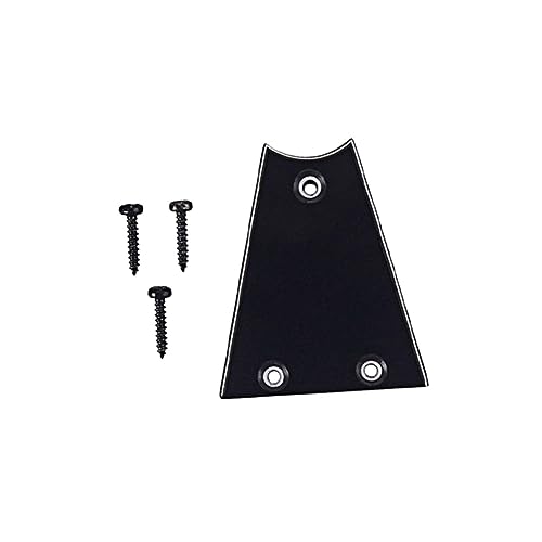 1 Set 3 Truss Rod Cover Black Screws Bass Guitar Iron Core