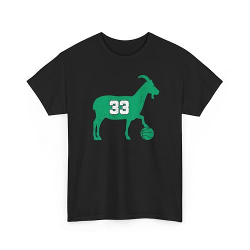 GOAT 33 Shirt for Men Women Boys Girls | Funny Basketball T-Shirt (US, Alpha, X-Large, Regular, Regular, Black)
