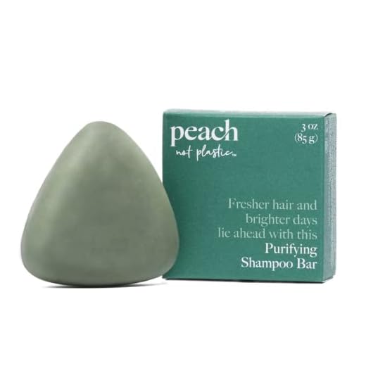 Peach not Plastic Shampoo Bar - Purifying for Oily Hair | Leaves Hair Feeling Light and Clean | Plant Based, Vegan & Eco Friendly | 3oz