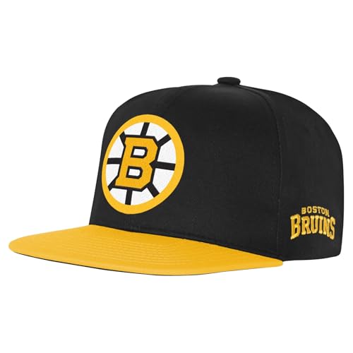 NHL Kids Youth 8-20 Official 2-Tone Snapback Hat Cap One Size (US, Alpha, One Size, Boston Bruins)