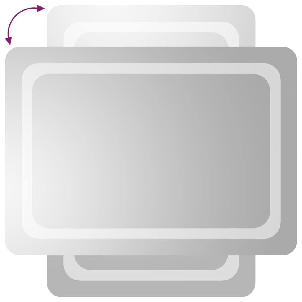 LED Badspiegel 50 x 70 cm Glas mit Beleuchtung IP65 USB Anschluss Wand Spiegel für Bad, Kosmetikspiegel, schminken und Rasur