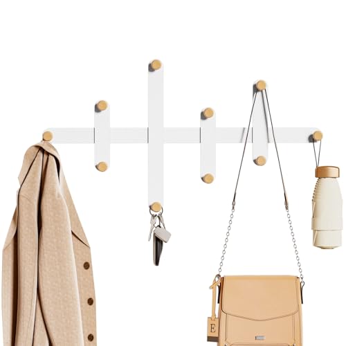 LOFTPLUS Perchero de pared de metal: negro