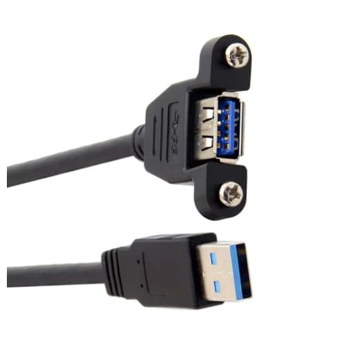 Fast Speed 5Gbps USB3.0 Extension Cable Right Angled/Straight Head Adapter Male to Female Secure Mounting Ears Design