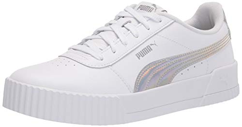 Image of PUMA Carina Iridescent Women's Sneaker, Puma White /Puma Silver, 10.5