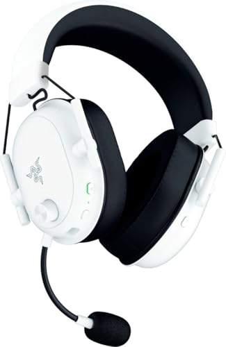 Razer BlackShark V2 HyperSpeed Wireless Gaming Headset - THX Spatial Audio - Bendable Mic - 50mm Drivers - 2.4GHz, Bluetooth or USB - 70 Hr Battery w/USB Type C Charging - White (Renewed) - Image 3