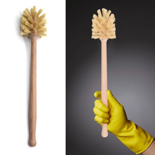 NEIQIUWING Escobilla de baño de madera