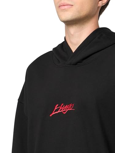 HUGO Men's Script Logo Hooded Sweatshirt3