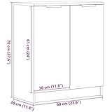 Zoom IMG-2 vidaxl credenza nero rovere 60x30x70