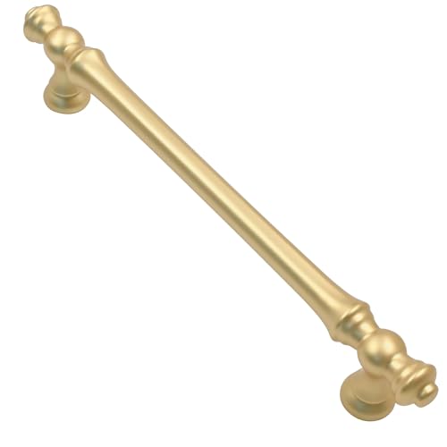 Alzassbg 6-1/4" Brushed Gold Cabinet Pulls and Handles 10 Pack, AL3085MGP