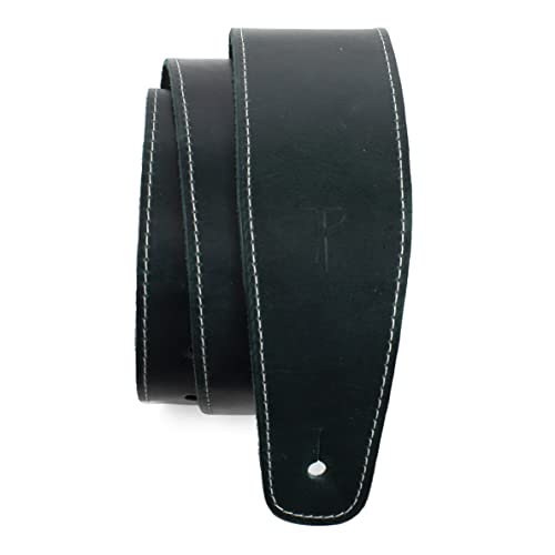 Perrifs Leathers Ltd. - Guitar Strap - Baseball Leather (Series) - Teal - Adjustable - For Acoustic/Bass/Electric Guitars - Made
