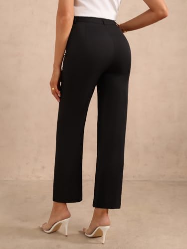 Women's High Waisted Straight Leg Dress Pants Business Casual Trousers2