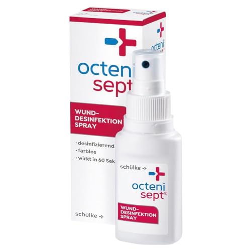 octenisept Spray desinfectante de heridas: antiséptico indoloro para el tratamiento de heridas agudas y crónicas, protege contra infecciones de heridas, solución de 50 ml