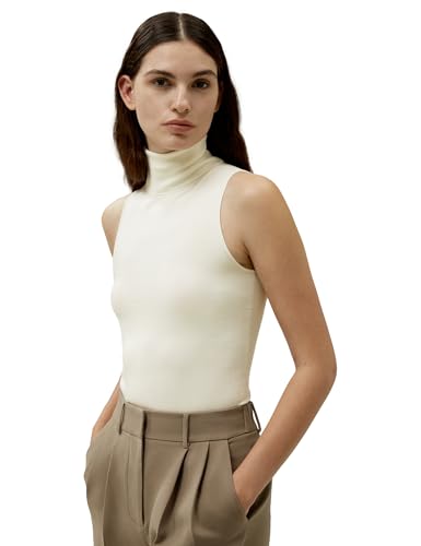 LilySilk Silk Sleeveless Mock Neck Sweater for Women Minimalist Turtleneck Knitted Vest Top Soft Summer Casual