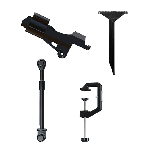 Jokari Reel Rest Fishing Rod Holder – Hands-Free Boat Rod Holder with Ground Stake, 360° Rotating Pole Holder for Boat, Shore, Dock & Chair, Adjustable Bank Rod Stand with 17