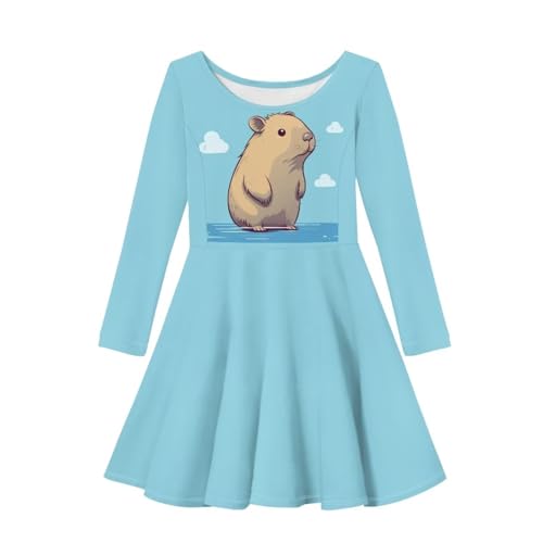 Girls Dresses Kids A-Line Swing Dress Casual Flare Skater Party Dress