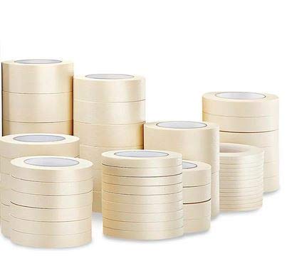 Preisvergleich Produktbild 10 Rollen 30mm x 50m Kreppband Malerkrepp Abklebeband Malerband