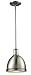 Z-Lite 710MP-BN 1-Light Mini Pendant with Brushed Nickel Finish, Olde Bronze