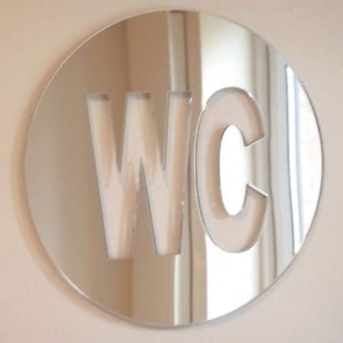 Panneau WC rond avec miroir haut de gamme en 38 cm de diamètre pour finitions intérieures soignées