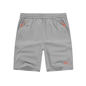 TBMPOY Men’s 7″ / 9″ Running Hiking Shorts Quick Dry Athletic Gym Outdoor Sports Short 3 Zipper Pockets