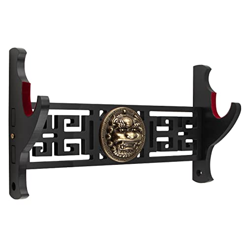 Ekkhysis Kylin Sword Wall Mount 1-Tier Velvet Padded Hook Katana Holder Display Hanger for Tanto Samurai Sword Rapier Lightsaber Cosplay Blade Tanjirou Demon Slayer Weapon Stand