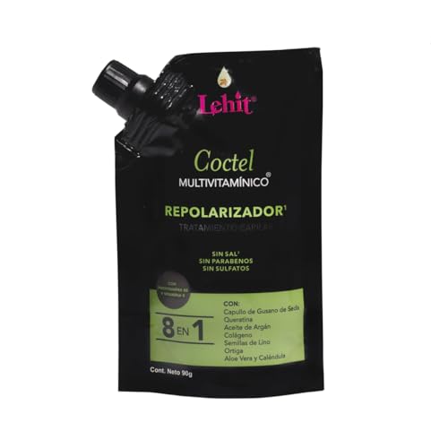 Lehit - Coctel 8 En 1 Multivitaminico Repolarizador Tratamiento Capilar Cuidado Para El Cabello Alimento Y Nutricion Reparacion Total Anticaida - Repolarizer Treatment Cocktail (3 Ounces)