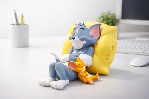 Image of Cute Sleeping Cat and Mouse Car Interior Accessory - Adorable Toy for Dashboard, Table Top or Gift Set | Pack of 1 PVC Material | car Accessories 2026 (1Pcs)