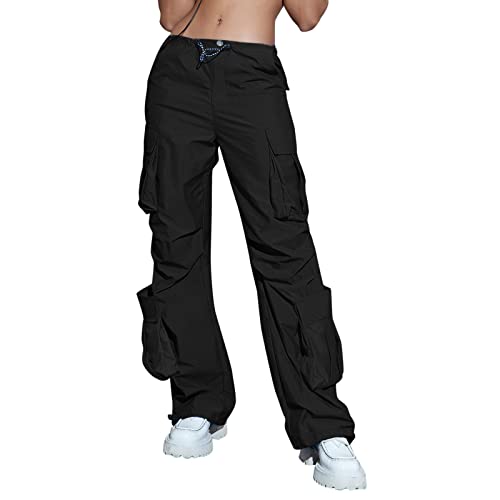 Zilosconcy Cargo Hose Locker Damen Loose Elastische Taille Jeanshose Hose...