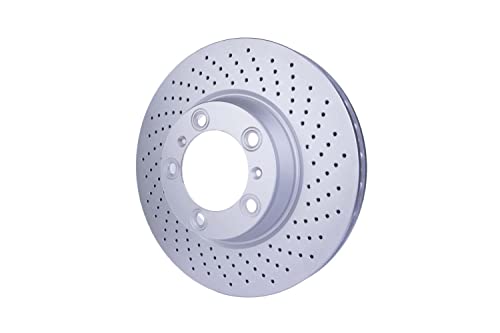 Disque de frein HELLA 8Dd 355 128-571 haute teneur en carbone revêtu