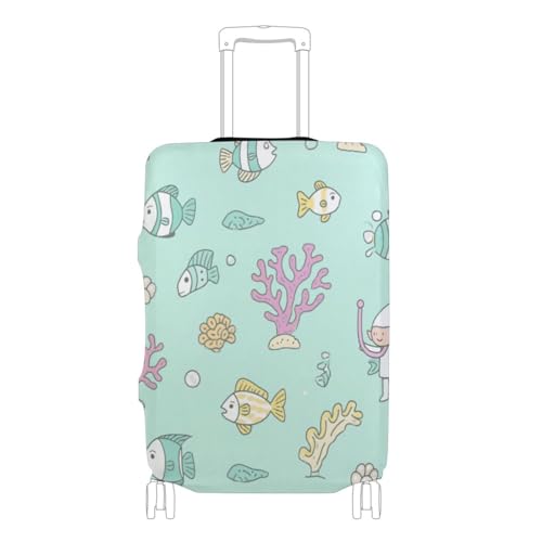 EtherSpher Underwater Coral Fish Luggage Cover 18-32 Inch