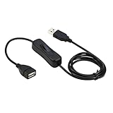 28cm USB Data Cable with Switch, Extension Cable, Suitable for USB LED Light String, USB Gadgets, USB Power Supply Device, Tools(100CM (Black))