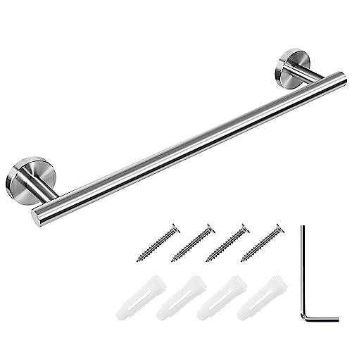 Toallero Montado en la Pared Acabado Cepillado de Acero Inoxidable 304 Pequeño Soporte de Toalla para Baño y Cocina 40cm (Plateado Cepillada)