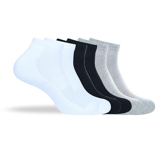 Image of Women's Ankle Socks Thick Cushioned Cotton, Moisture-Wicking socks, Breathable Performance Socks for Running, Sports